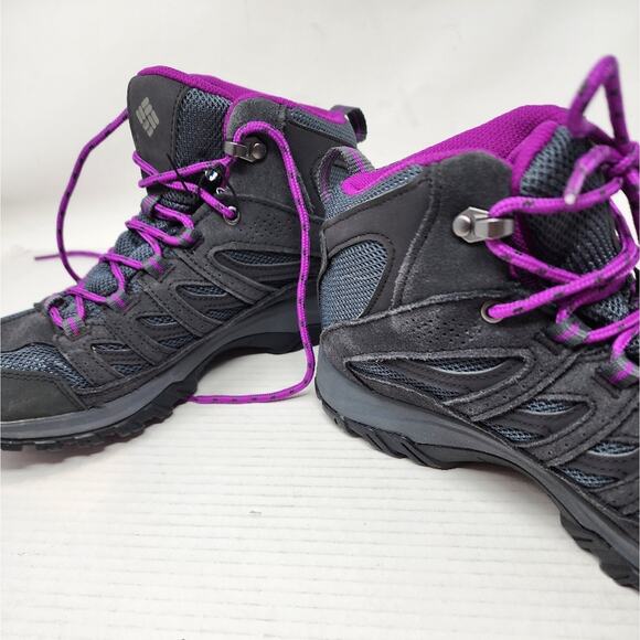Columbia Crestwood Mid Waterproof Hiking Lace Up Leather Boots Women Size 9 New - Picture 11 of 11